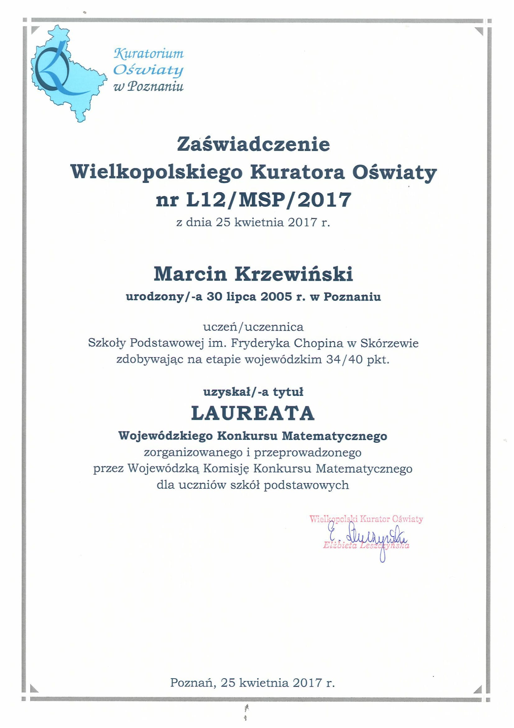2017 LaureatKO Krzewiäski 1