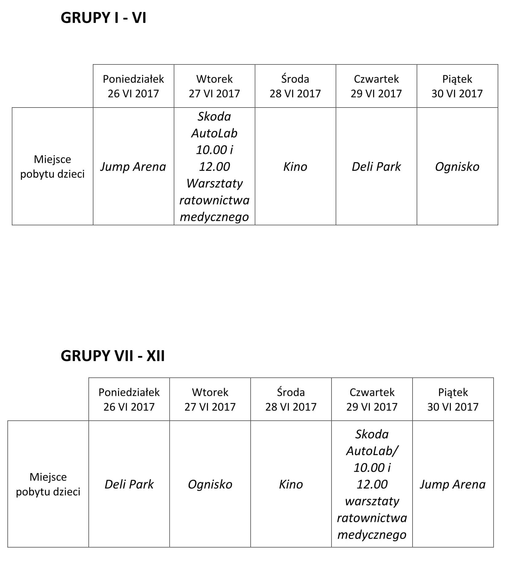 Plan półkolonii 1 1